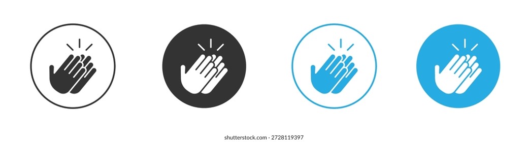 Icono de la palmada. diseño negro del doodle gráfico de la ilustración simple