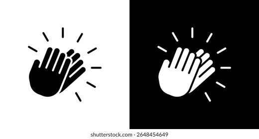Clap icon symbol collection. Flat vector stock illustration.