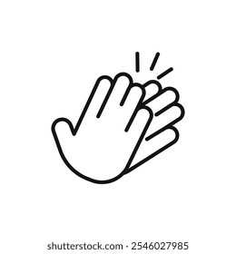 Clap icon Thin line art isolated