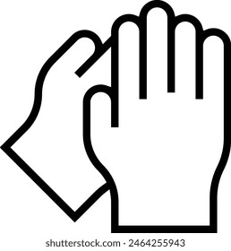 clap icon. Thin linear style design isolated on white background
