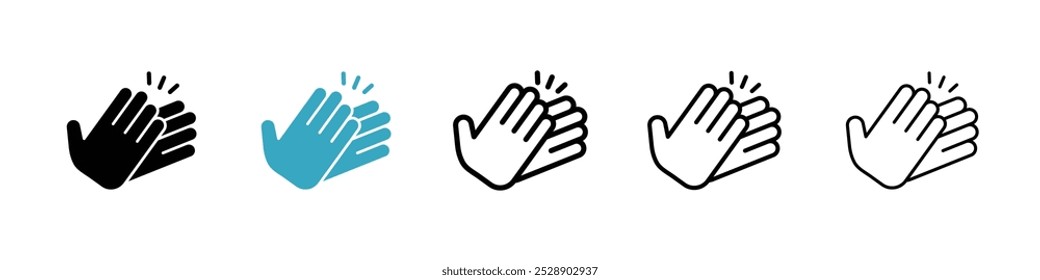 Clap icon vector illustration set