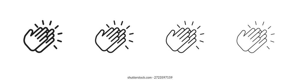Iconos de pinzas delinean el diseño de Vector negro. Línea con trazo editable.