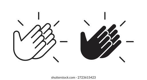 Conjunto de iconos de palmada aislados en Ilustración vectorial plana de fondo blanco.