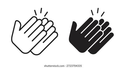 Clap Icons Vektorsammlung für Webdesigns. Flache Symbole