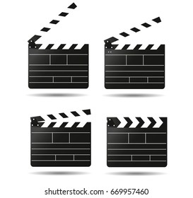 Clap movie board vector clapper  vector realistic 