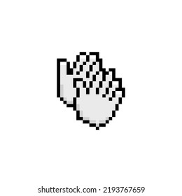 Clap pixel icon vector design