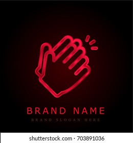 Clap red chromium metallic logo
