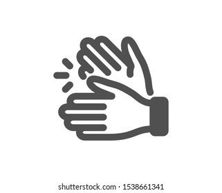 Clap sign. Clapping hands icon. Victory gesture symbol. Classic flat style. Simple clapping hands icon. Vector