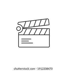 Clapboard and action icon symbol illustration