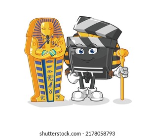the clapboard ancient egypt cartoon. cartoon mascot vector