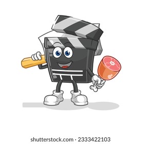 la ilustración del carnicero del tablero. vector de caracteres