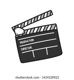 Clapboard Cartoon Illustration, Doodle Style Cartoon