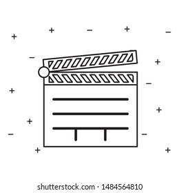 clapboard cinema director isolated icon