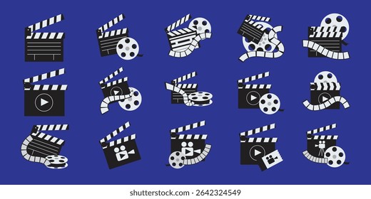 Clapboard Cinema Movie Vektor Paket