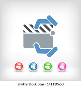 Clapboard concept icon