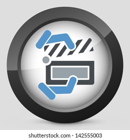 Clapboard concept icon