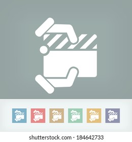Clapboard concept icon