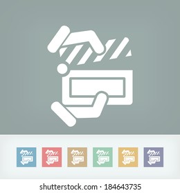 Clapboard concept icon