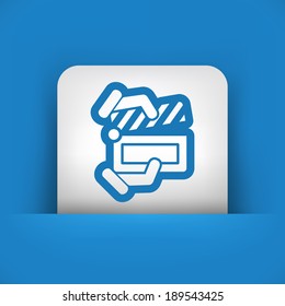 Clapboard concept icon
