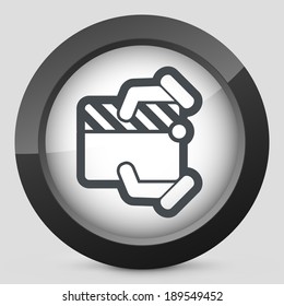 Clapboard concept icon