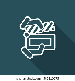 Clapboard concept icon