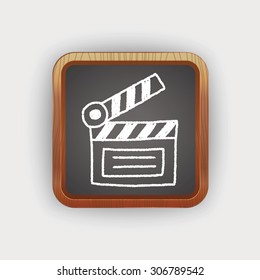 clapboard doodle drawing