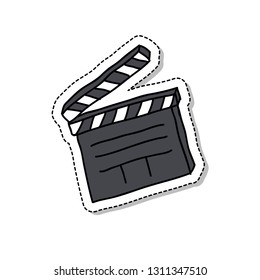 clapboard doodle icon