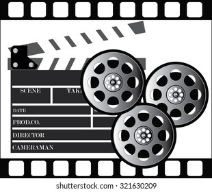 Clapboard Film Movie Stock Vector (Royalty Free) 321630203 | Shutterstock