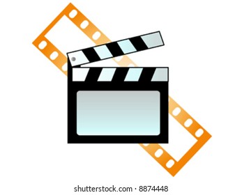 Clapboard and film vector