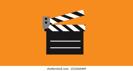 Clapboard Flat Design Vector Art Illustration Graphic Design.eps