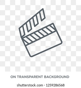 Clapboard icon. Clapboard design concept from Entertainment collection. Simple element vector illustration on transparent background.