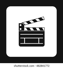 Clapboard icon in simple style on a white background vector illustration