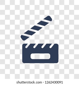 Clapboard icon. Trendy Clapboard logo concept on transparent background from Entertainment and Arcade collection