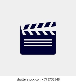 clapboard icon, vector illustration