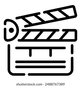 Clapboard icon for web, app, infographic, etc