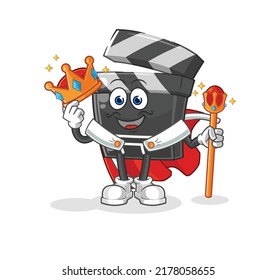el vector de clapboard king. personaje de caricatura