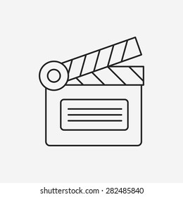 clapboard line icon