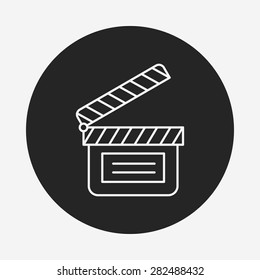 clapboard line icon