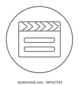 Clapboard line icon.