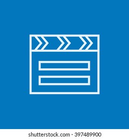 Clapboard line icon.