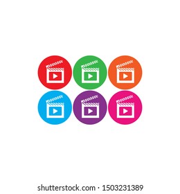Clapboard logo template vector icon design