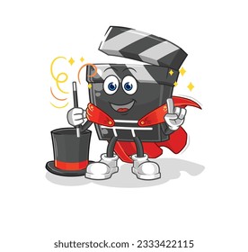 the clapboard magician illustration. character vector