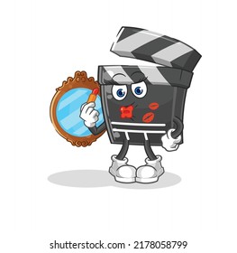 the clapboard make up mascot. cartoon vector