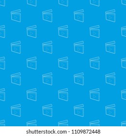 Clapboard pattern vector seamless blue repeat for any use