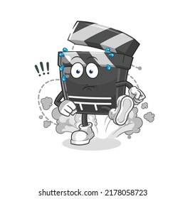 the clapboard running illustration. character vector