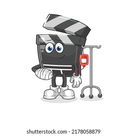 the clapboard sick in IV illustration. character vector