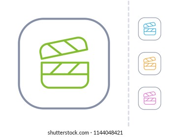 Clapboard - Simple Icons. A minimalistic vector icon.