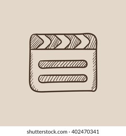 Clapboard sketch icon.