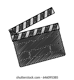clapper board action video filmstrips