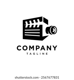 Clapper Board Camera Logo Icon Vector